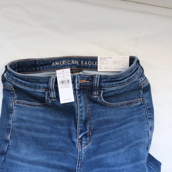 American Eagle Jeggings Super high Rise Size 4 NWT - Picture 3 of 7